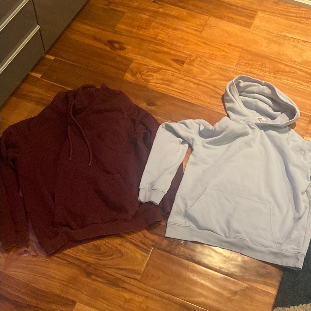 Men's Burgundy and Light Gray Sweater Set